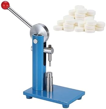Jewellery Press Machine,Tablet Press Machine, Pill Punching Machine Tableting Tool, Sugar Slice Making Tool, Milk Tablet DIY Homemade Molding Device, for Home Kitchen 10mm