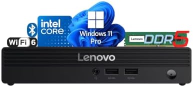 Lenovo ThinkCentre Tiny Desktop Business Mini PC, Intel Core CPU, 16GB DDR5 RAM, 1TB PCIe SSD, Ultra-Quiet Design, 4K Display, Up to 3 Monitors, HDMI, DP, WiFi 6, Bluetooth, KB&Mouse, Windows 11 Pro