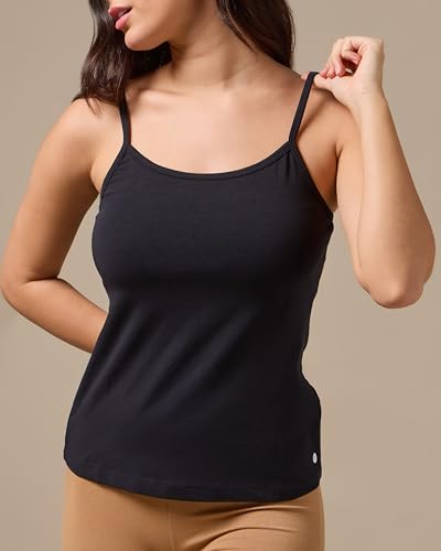 Image of URBAN ADVENTURE Ultra Soft Cotton Spandex Regular Fit Spaghetti Camisole for Women