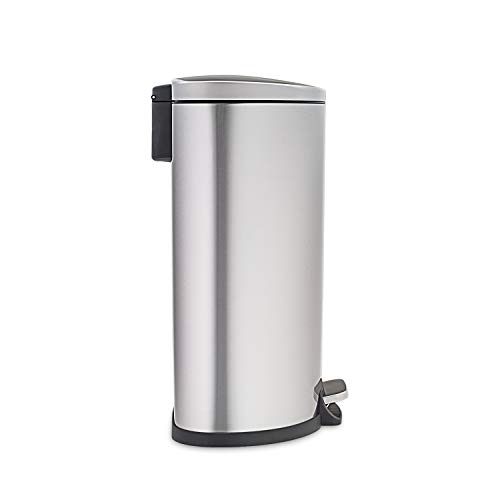 NINESTARS AMZ-SOT-50-3 Step-on Trashcan, 13 Gal, STAINLESS STEEL