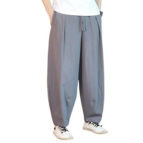 Pantalon ethnique homme en lin idéal pour méditation et été