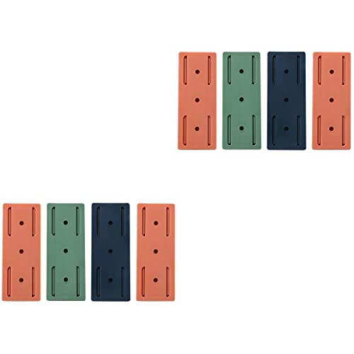 Ipetboom 8 Pièces Stockage de Panneau métallique Support de Douille adaptateurs électriques Meuble TV organisateurs de câbles Fournitures pour la Maison routeur Titulaire Prise