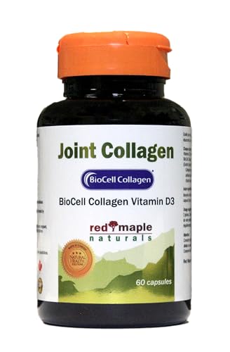 Red Maple Naturals Joint Collagen 500mg (BioCell Collagen & Vitamin D3), 60 Capsules