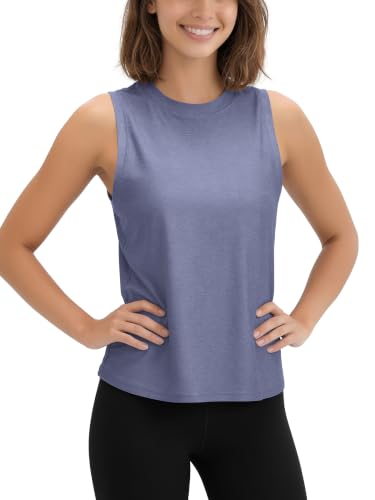 Image of ODODOS Women's Performance Tank Ultra Soft odSTRATUM Tech Sleeveless Tee Shirts High Crew Neck Pullover Top