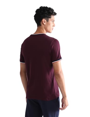 Image of U.S. Polo ASSN. Mens OEE01 Striped Neck Cotton Lounge T-Shirt - Pack of 2