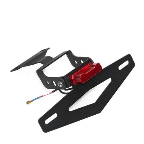 GVGFKPKZAY Für Triumph Trident 660 Kennzeichenhalter Für Die Heckmontage Verstellbar Und Klappbar Motorrad kennzeichenhalterung(Rot)