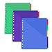 INFUN Plastic Pocket Dividers for 3 Ring Binder, Binder Dividers with 11 Holes and Two Pockets, 5 Subject,3 Set, Total 15 Pack