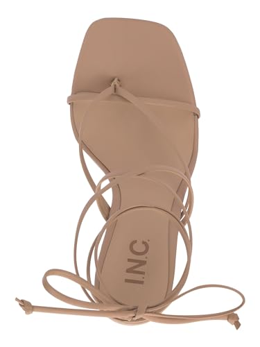 Cufflinks Inc. INC Womens Lellina Slip On Dressy Heels Tan 7.5 Medium (B,M), Dark Almond Smooth3