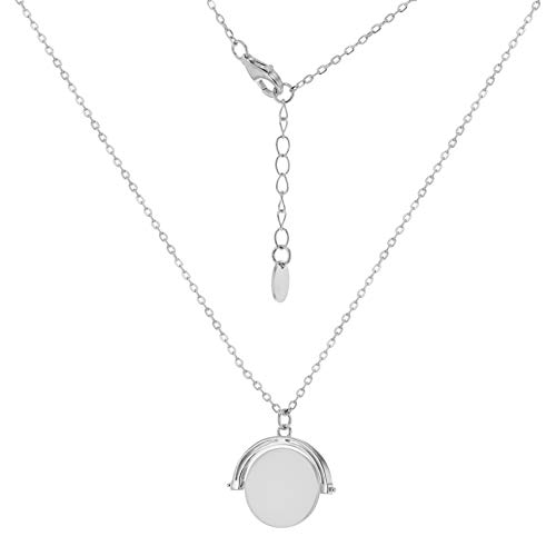 Collier en argent massif pour femme Tuscany Silver ajustable avec disque de 19.4mm