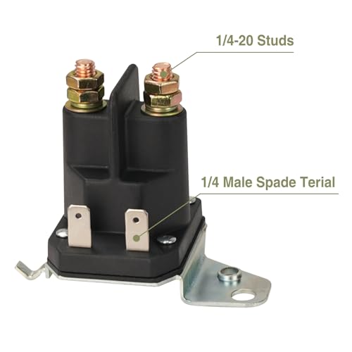 Starter Solenoid 12V 100A 4 Terminals Replacement for Cub Ca-det 725-06153A Crafts-Man 532192507 Trom-Betta 862-1241-211-12 MTD Lawn Mower Tractors 762-1261-211-51 762-1261-211-50