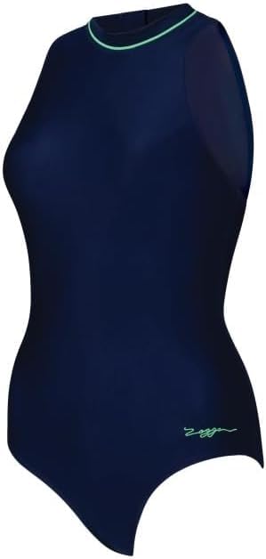Zoggs Cable Zipped Hi Neck maillot de bain col montant pour un maintien parfait 42