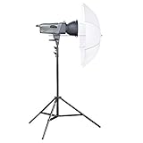 Walimex Pro VE-150 Excellence Einsteiger Studio-Set (Studioblitz 150Ws, Lampenstativ, Durchlichtschirm)