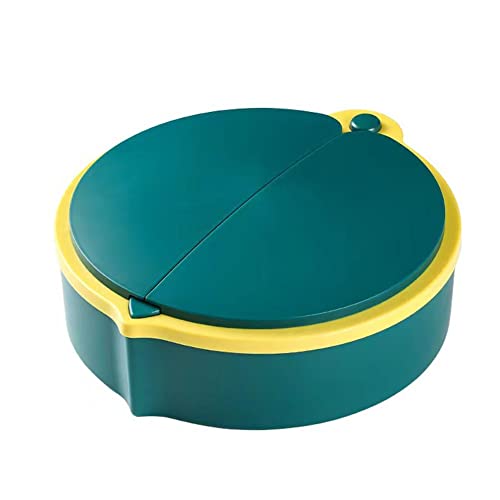 QLPLYZON Snack Aufbewahrungsbox Mit Deckel, Mikrowellenteller Mit Deckel Set, Lebensmittel Aufbewahrungsbox Obstbox Obsttablett, Snack Aufbewahrungsbox, Snack Serviertablett (Grün) Cover