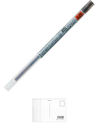 三菱鉛筆 スタイルフィット ゲル替芯0.28mm UMR10928.22 ブラウンBK 【5本】 + 画材屋ドットコム ポストカードA