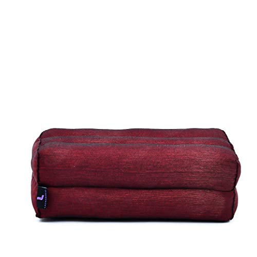 Leewadee Yoga Block Pilates Brick Eco-Friendly Organic and Natural, 14x7x5 inches, Kapok, red - Thumbnail 7