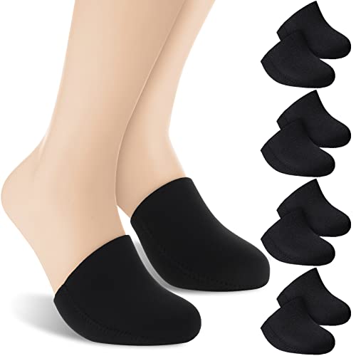 Jeyiour 4 Pairs Neoprene Toe Covers Warmers for Feet Women Black Toe Socks Covers Men Reusable Foot Warmer Socks for Ice Bath Cycling Running Hiking Skiing Outdoor Winter Activities