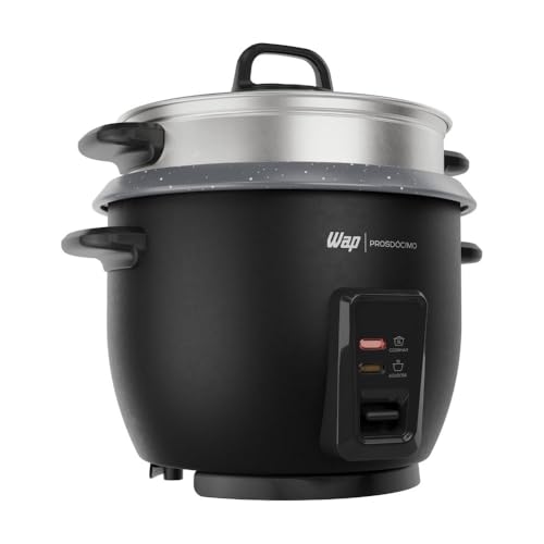 WAP Panela de Arroz Elétrica WRC1000 2 em 1, Suporte para Cozimento de Legumes à Vapor e Desligamento Automático 220V