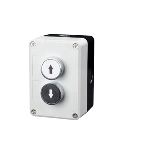 XNCDBVYPA New XB2 Metal Button Switch Control Box Start Stop Industrial Identification Symbol self Reset Circular Emergency(2Hole-02)