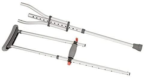Muletas para adultos Cuidado de la salud de las axilas Muletas universales de aluminio Muletas de altura ajustable de aluminio Adultos jóvenes Ideal para viajes o trabajo