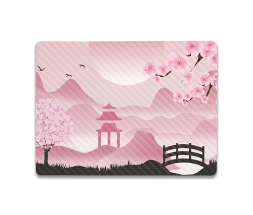 Image of MightySkins Carbon Fiber Skin Compatible with Microsoft Surface Laptop Go 3 (2023) Full Wrap Kit - Cherry Blossom Dream | Protective, Durable Textured Carbon Fiber Finish | Made in The USA