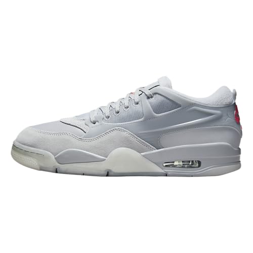 Traspirante Nike Air Jordan 4 RM Scarpe da Ginnastica Uomo, Grigio Lupo Grigio Neutro Varsity Rosso, 44.5 EU