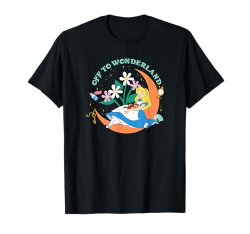 T-shirt Disney Alice in Wonderland vêtement coton col rond original