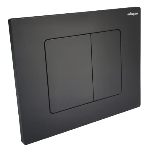 CORIBI Plaque de Commande WC Suspendu 3/6L Black Soft Touch Mat