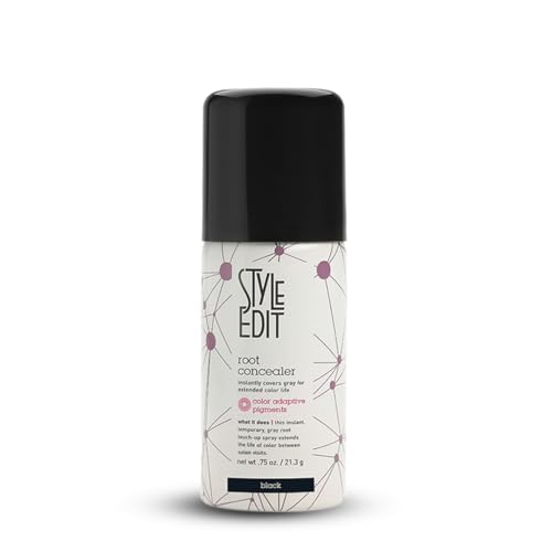 Style Edit Root Touch Up Spray | Temporary Gray Coverage and Black Hair Color Concealer | 0.75 oz. Travel Size