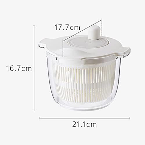 Hedtec Dryer Salad Spinner Manual Rotary Vegetable And Fruit Dehydrator With Filter Basket And Lid Bpa Free Vegetable Washer With Bowl Kitchen #TOP1
