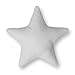 Amilian Cojín Decorativo con Forma de Estrella, Aprox. 28 cm, para habitación de los niños, cojín de Peluche, cojín de Estrella para bebé, cojín con Relleno para Dormitorio, niña, niño, De Gris