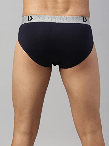 Image of Dixcy Scott Men's 100% Cotton Fabric with Anti Microbial Finish Solid Brief - Husstle Breif- Assorted - Print & Color May be Vary (Pack of 4)