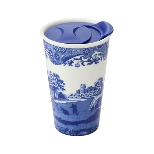 Spode BLI79164-XP Travel Mug 8oz, 3% Polypropylene 0.5% Silicone 96.5% Porcelain