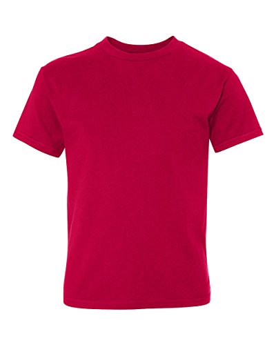 Hanes Big Boys' Nano Premium Cotton T-Shirt Pack of 3, Deep Red, X-Large