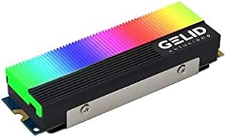 Gelid Solutions Glint-ARGB M.2 SSD Cooler-Integrated ARGB Module-Aluminum Heatsink-M.2 Compatible-73x24x15mm-Black