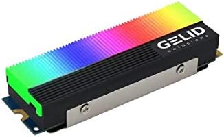 Gelid Solutions Glint-ARGB M.2 SSD Cooler-Integrated ARGB Module-Aluminum Heatsink-M.2 Compatible-73x24x15mm-Black