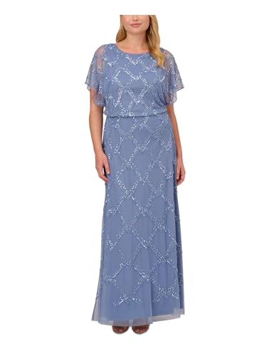 Image of Adrianna Papell Womens Beaded Blouson Gown