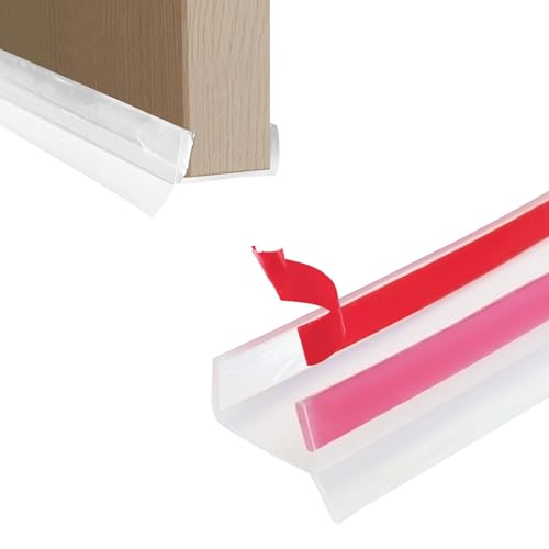 MeYuxg Battiscopa Cucina 5M,Profilo di Guarnizione per Piedistallo da Cucina,Cucina Trasparente de Silicone,Autoadesivo,15/16/17/18 mm,Battiscopa di protezione per Bagno,Cucina(Trasparente)