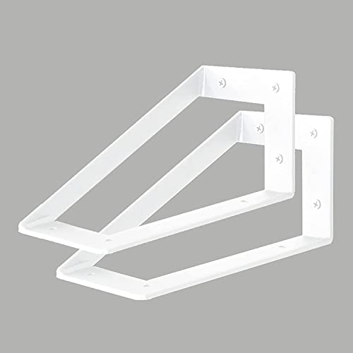 GOTRAFY �I�� �A�C�A�� �I�󂯋��� 2�Z�b�g L���^ �Ǌ|���I���� ���� DIY ������� �t���[�e�B���O�u���P�b�g �A���O�� �I�Â��� �ȒP�C���X�g�[�� (10*20cm,�z���C�g)