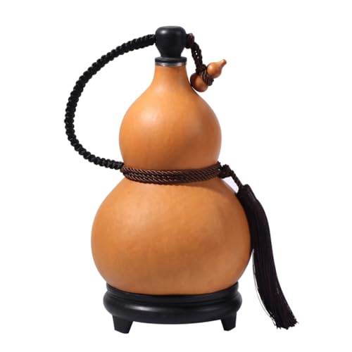 Bouteille d'eau de gourde étanche à paroi épaisse naturelle et ornement de décoration traditionnel