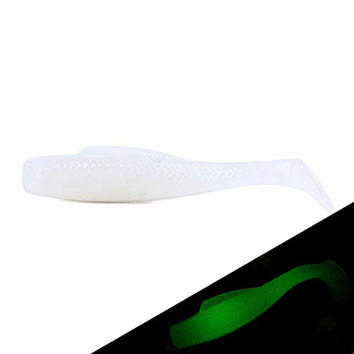Iscas biônicas, 6 peças/conjunto de 8 cm de plástico T cauda falsa isca macia de peixe falso pesca b