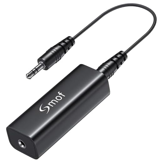 Smof Aislador de Ruido de Bucle de Tierra para Audio del Automóvil/Sistema Estéreo para el Hogar/Altavoz Bluetooth (Elimine el Zumbido) con Cable de Audio de 3.5 mm
