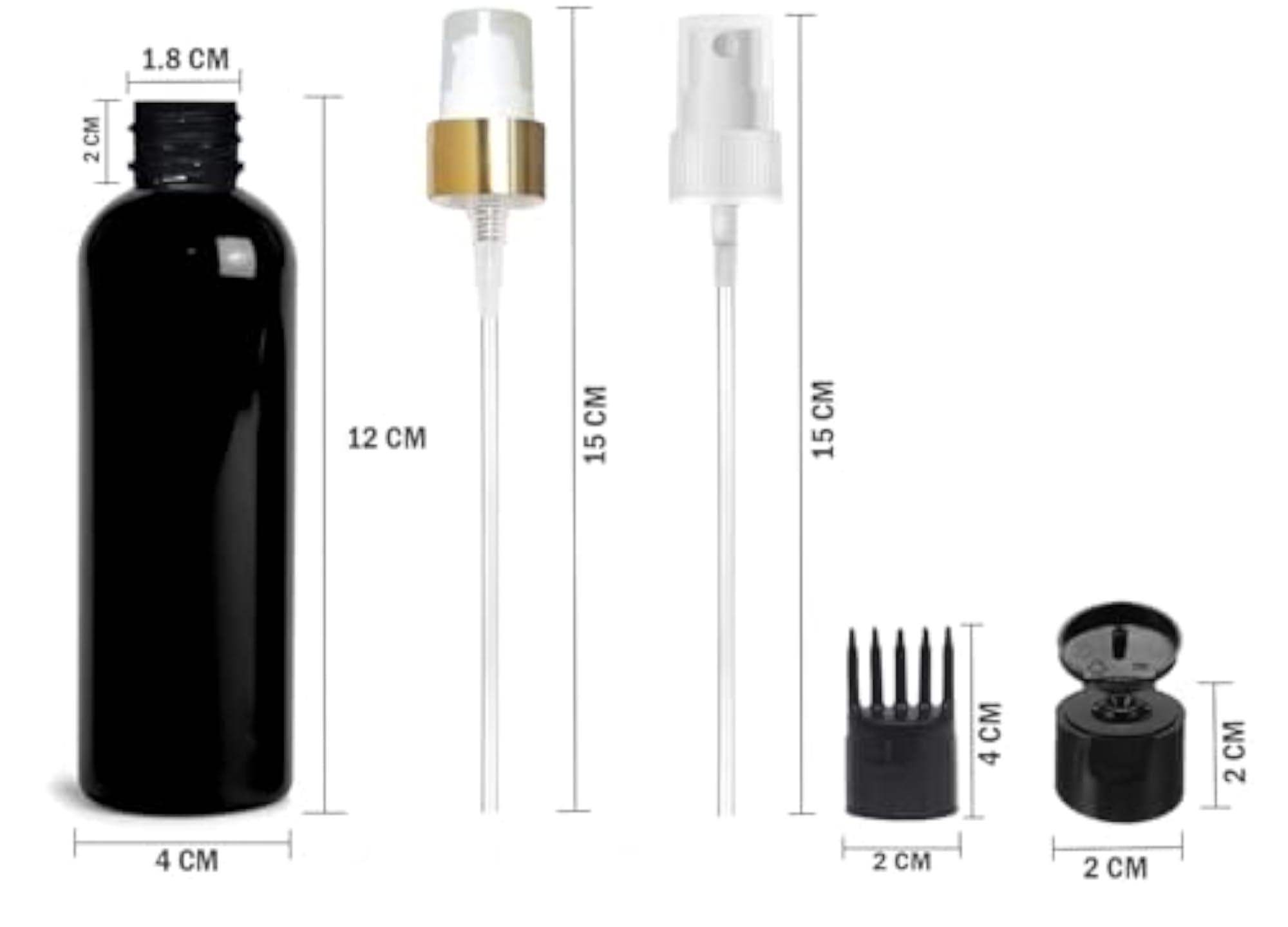 Cylindrical Refillable Containers, 3 Pcs Set