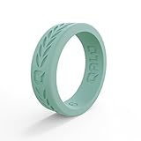 QALO Women's Aloe Green Laurel Q2X Silicone Ring Size 06