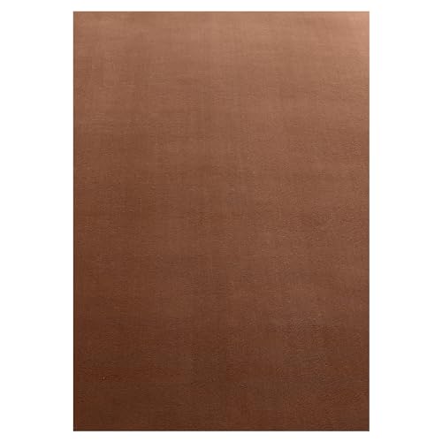 Tapis de salon poils courts de qualité supérieure grand tapis moderne marron - 3