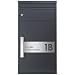 Produktbild Paketbriefkasten SafePost 65MS inkl. Hausnummer- und Namensschild graviert V4A-Edelstahl/anthrazit RAL 7016 Design-Paketkasten modern für alle Paketdienste Paketbox mit Briefkasten Standbriefkasten