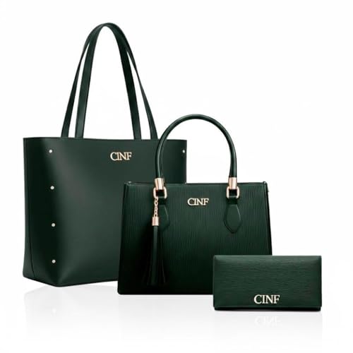 Kit Bolsa Feminina Sacola De Ombro Transversal De Mão E Carteira (Verde Militar)