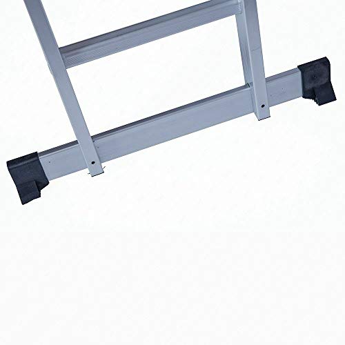 TimmyHouse Folding Extendable Multipurpose Aluminum Ladder 15.5 FT Telescopic Scaffold