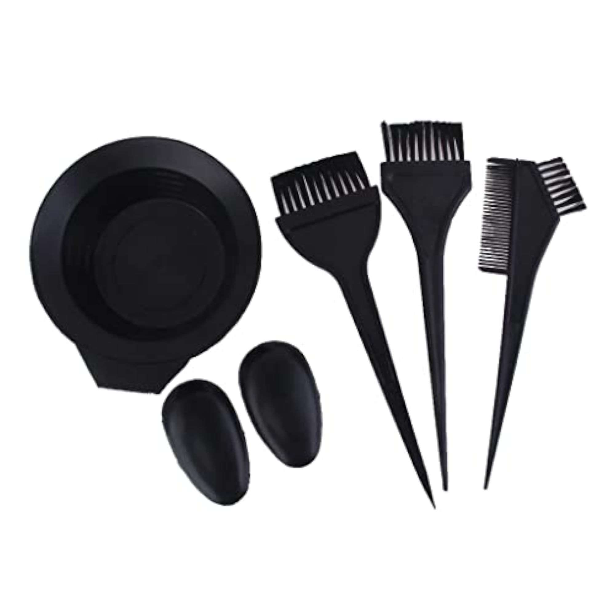 Salon Hair Color Dye Bowl Comb Brush Tipping Cap Set