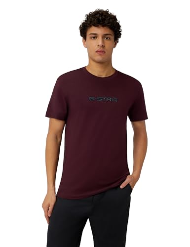 G STAR Burger Back Print r t, Rojo Maroon D26832 d975 671, M