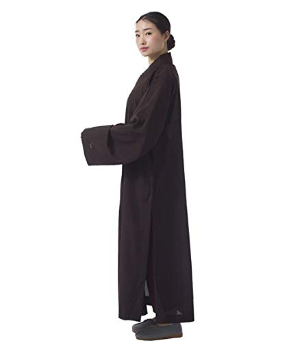 DGXIN Buddhist Monk Robe HaiQing Meditation Gown Brown3